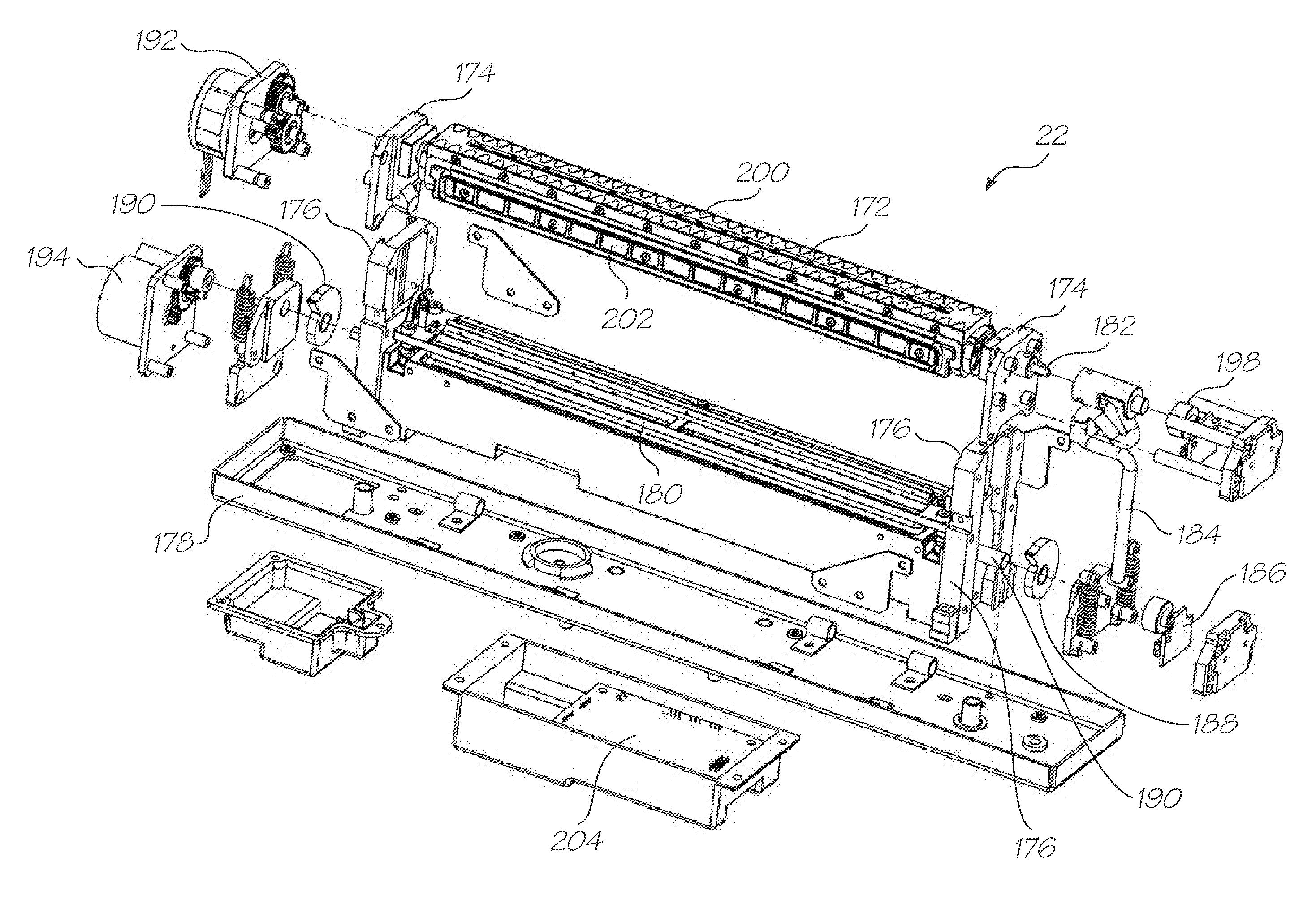 Printing system with multiple printheads each supplied by multiple conduits