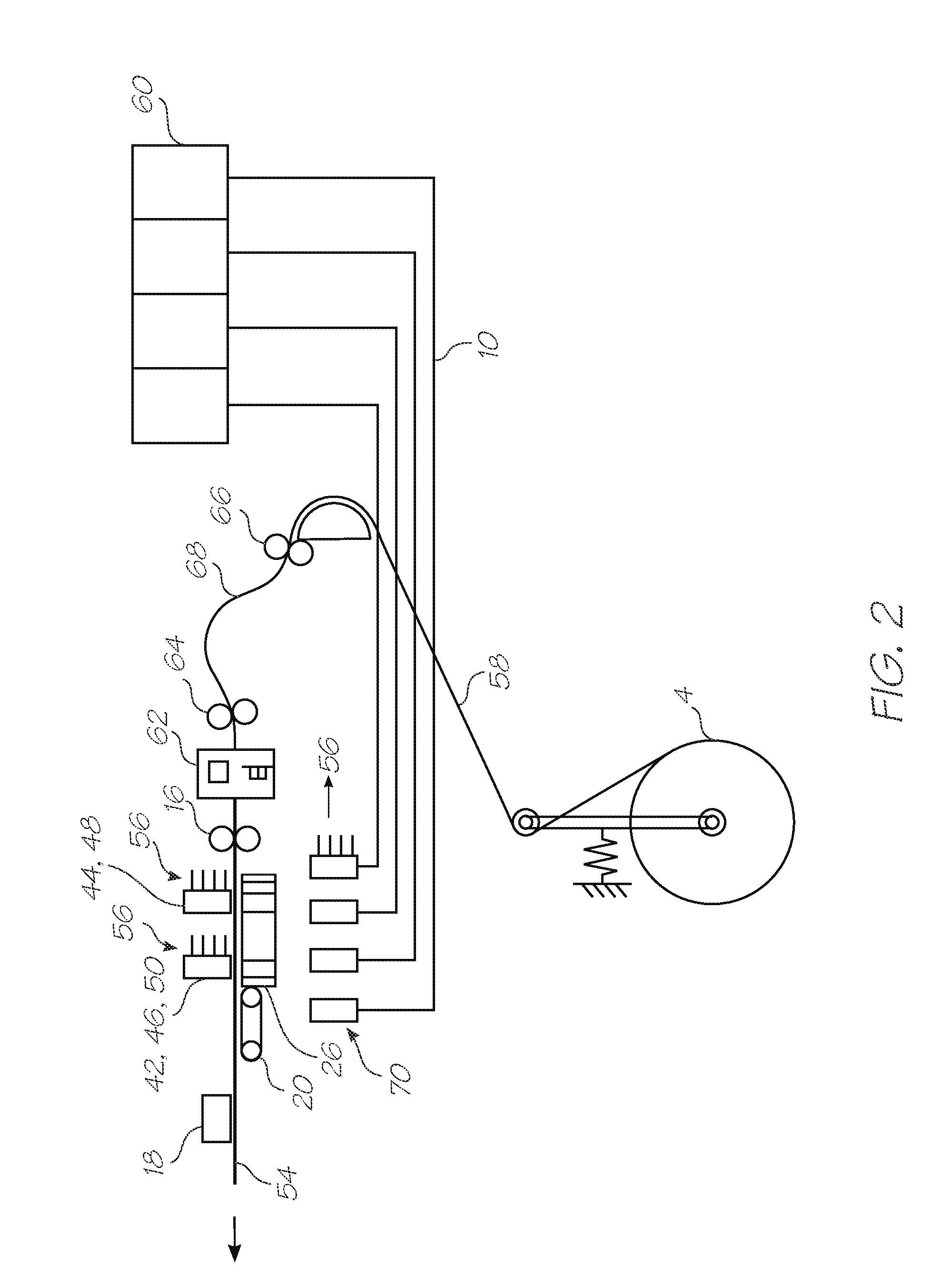 Printing system with multiple printheads each supplied by multiple conduits