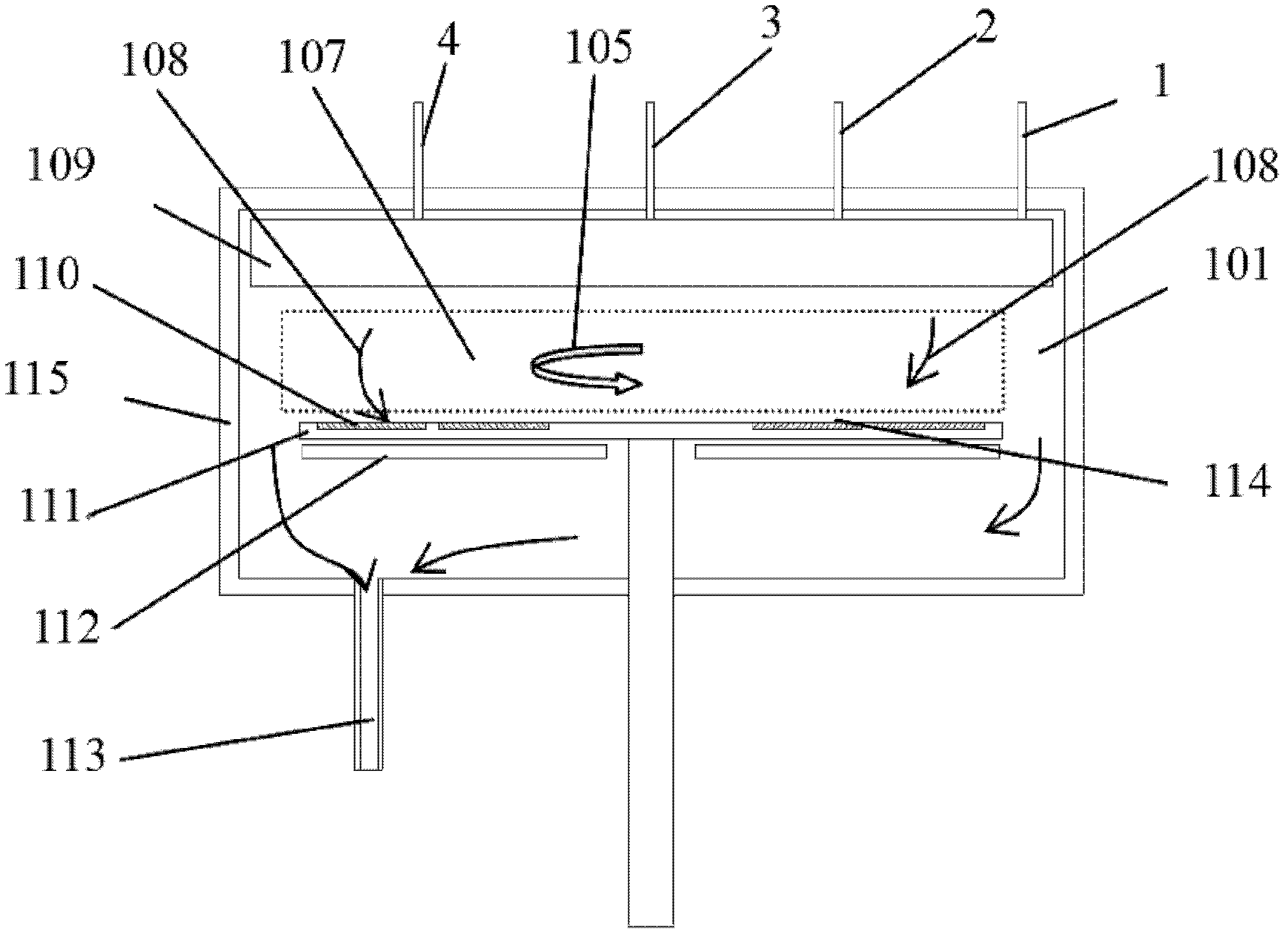 Inclined entering gas spray header applied to metal organic chemical vapor deposition reactor