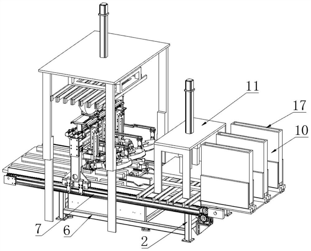 Automatic nailing machine for wooden tray