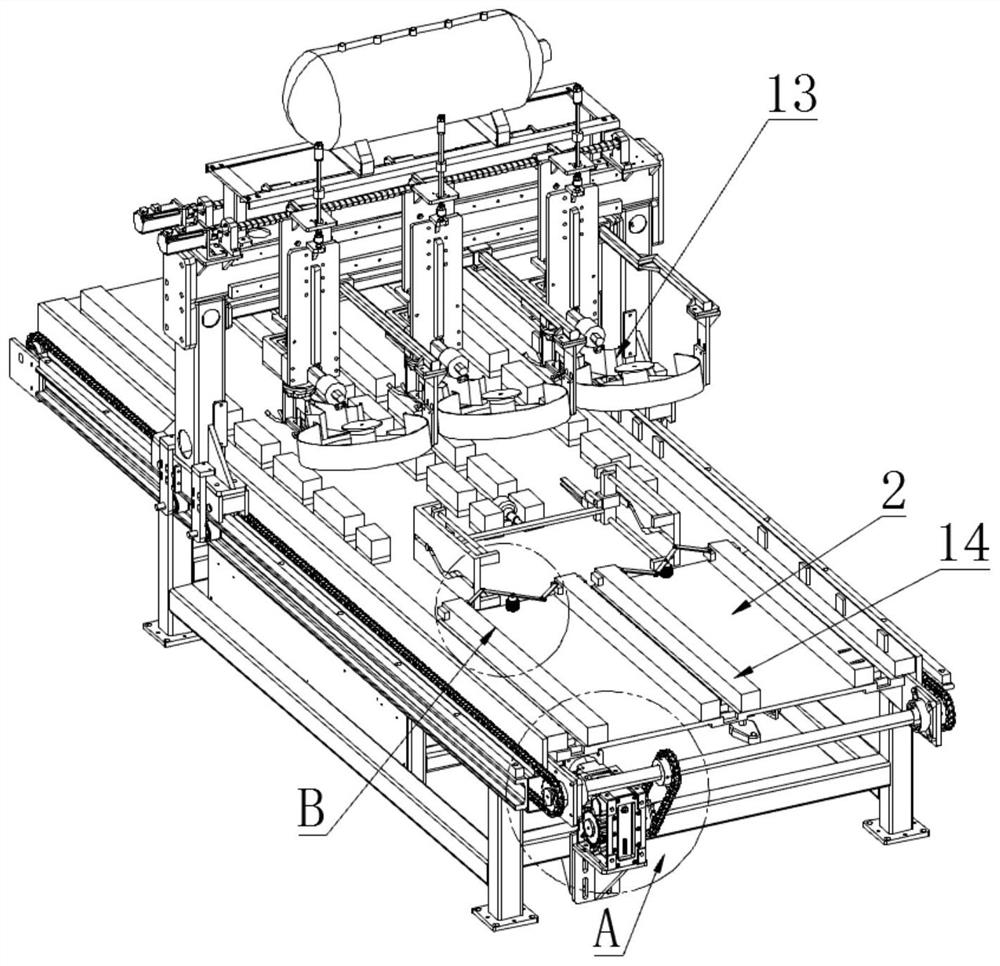 Automatic nailing machine for wooden tray