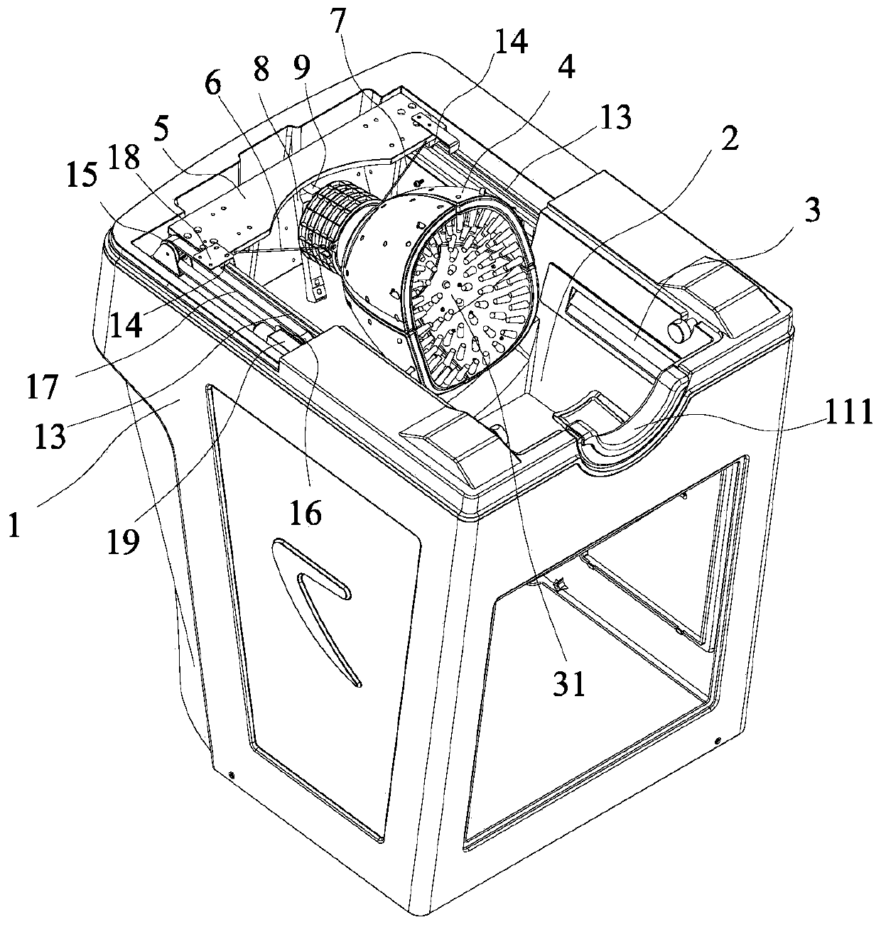 Automatic hair washing machine and working method thereof