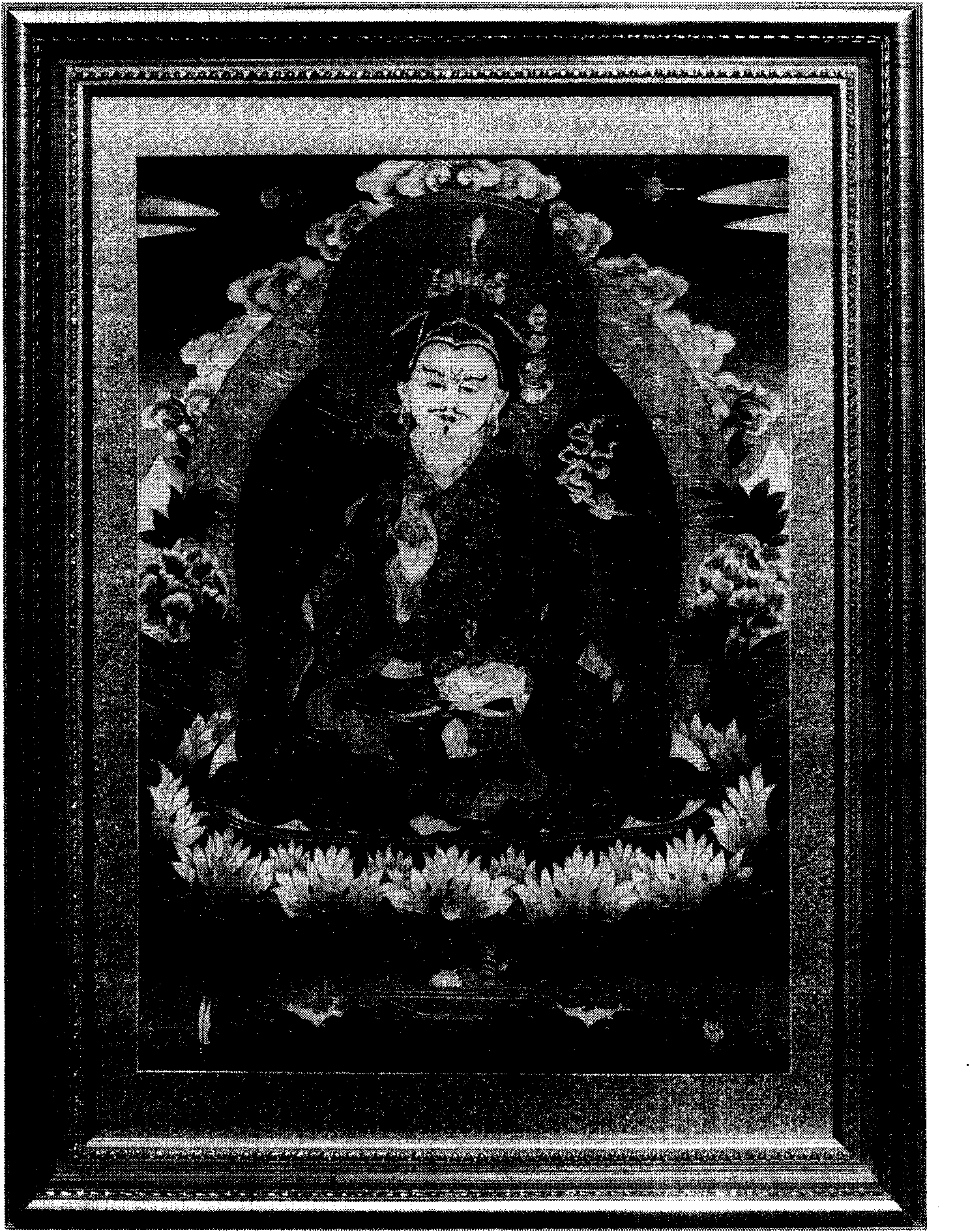 Wire inlay Thangka and manufacturing method thereof
