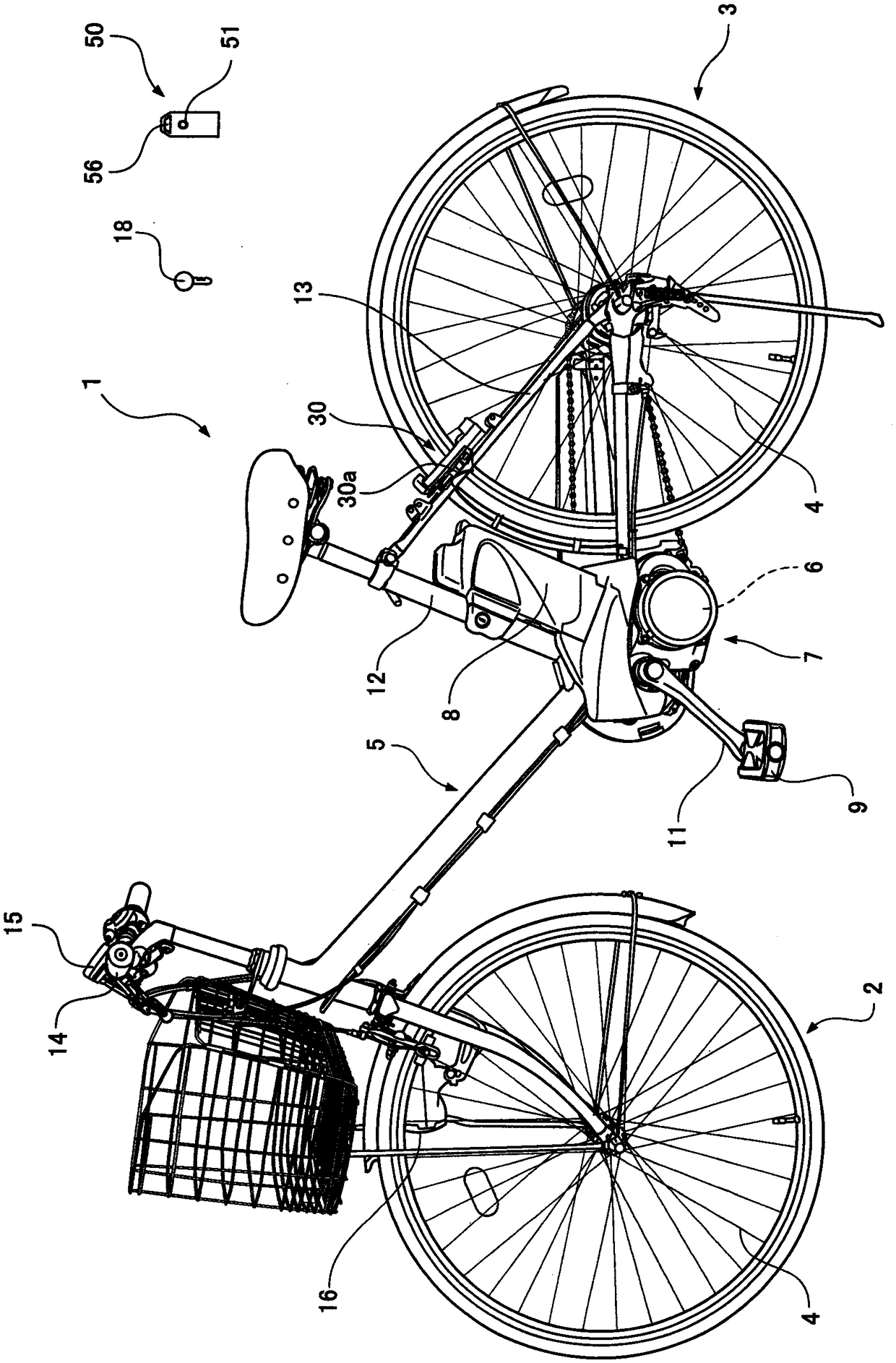 Locking system and unlocking method for electric bicycle
