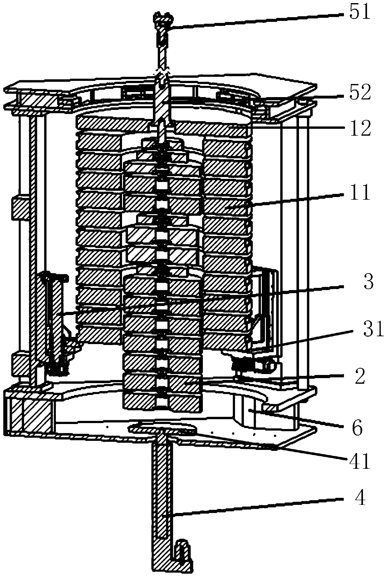 A nested electronic crane scale weight loading system