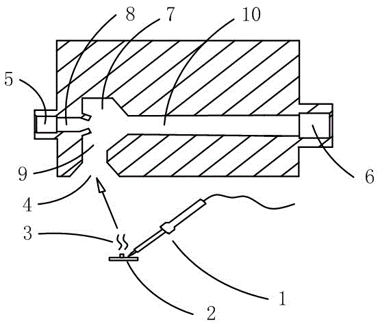 Smoke exhaust device based on manual welding