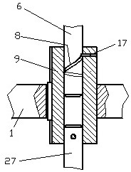 Cutting device for semicircular notch of pipe body