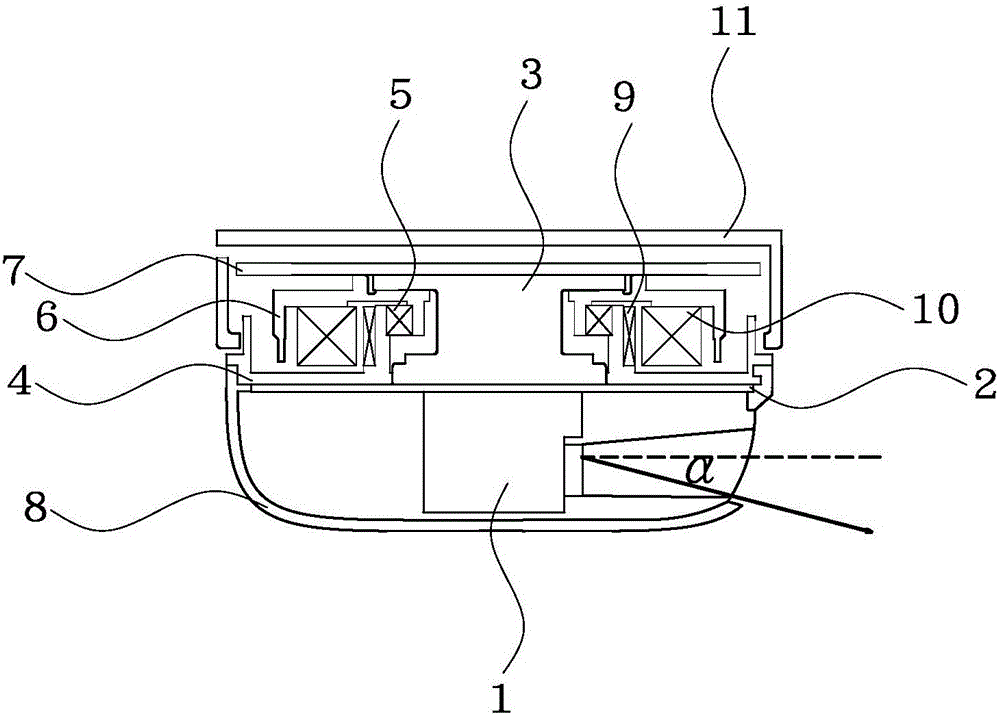 Laser-scanning distance measuring device and mobile robot thereof