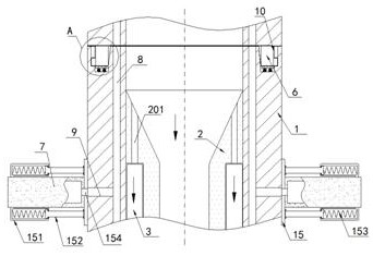 Water injection well integrated throwing-fishing-free working barrel convenient for rapid butt joint