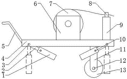 Mobile winding device of network cable