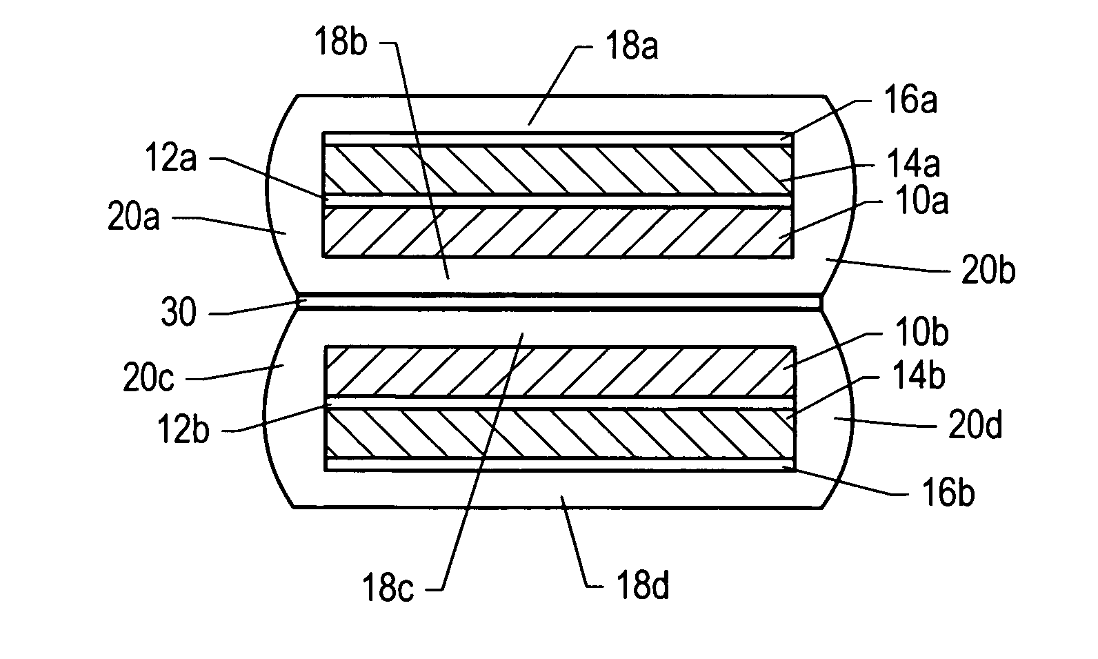 Superconducting articles having dual sided structures