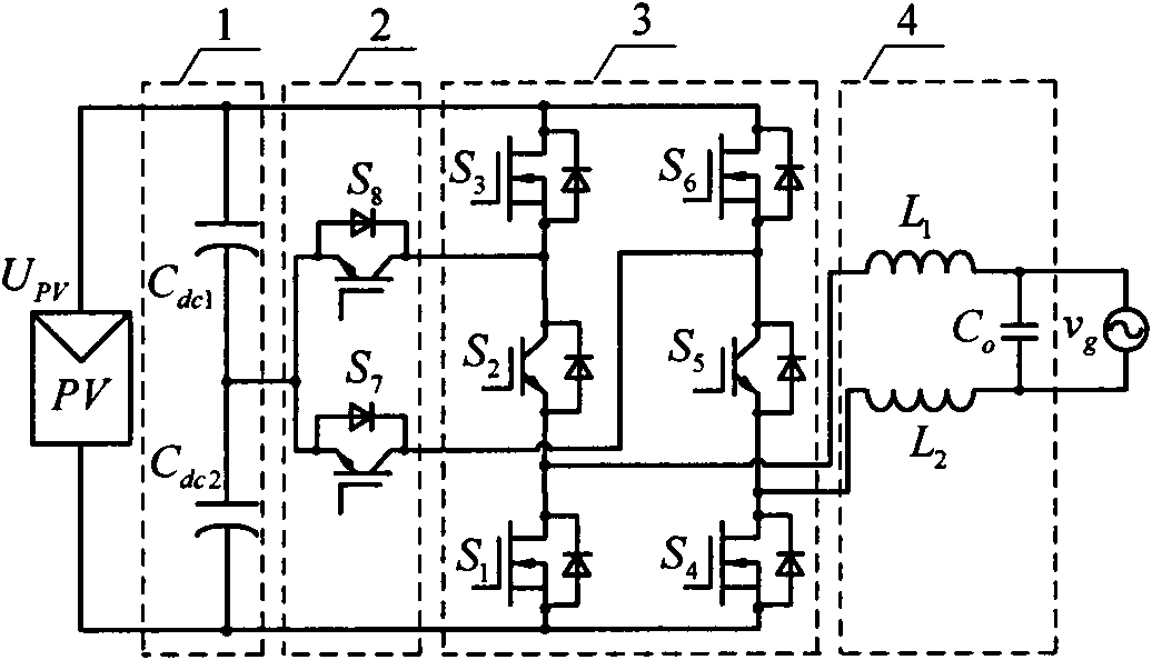 Neutral point clamped non-isolated photovoltaic grid-connected inverter