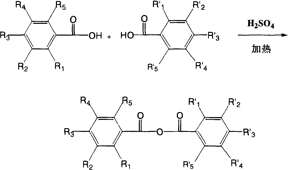 Hydroxyl benzoic anhydride dimer compound, preparation method and uses thereof