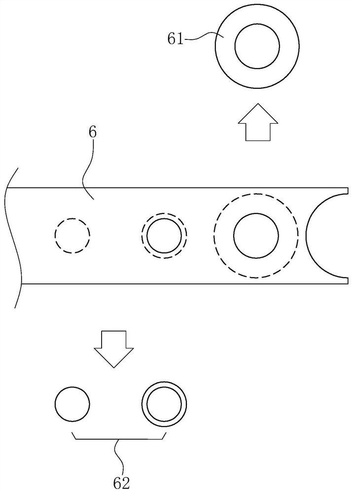 A self-distributing continuous die punching machine