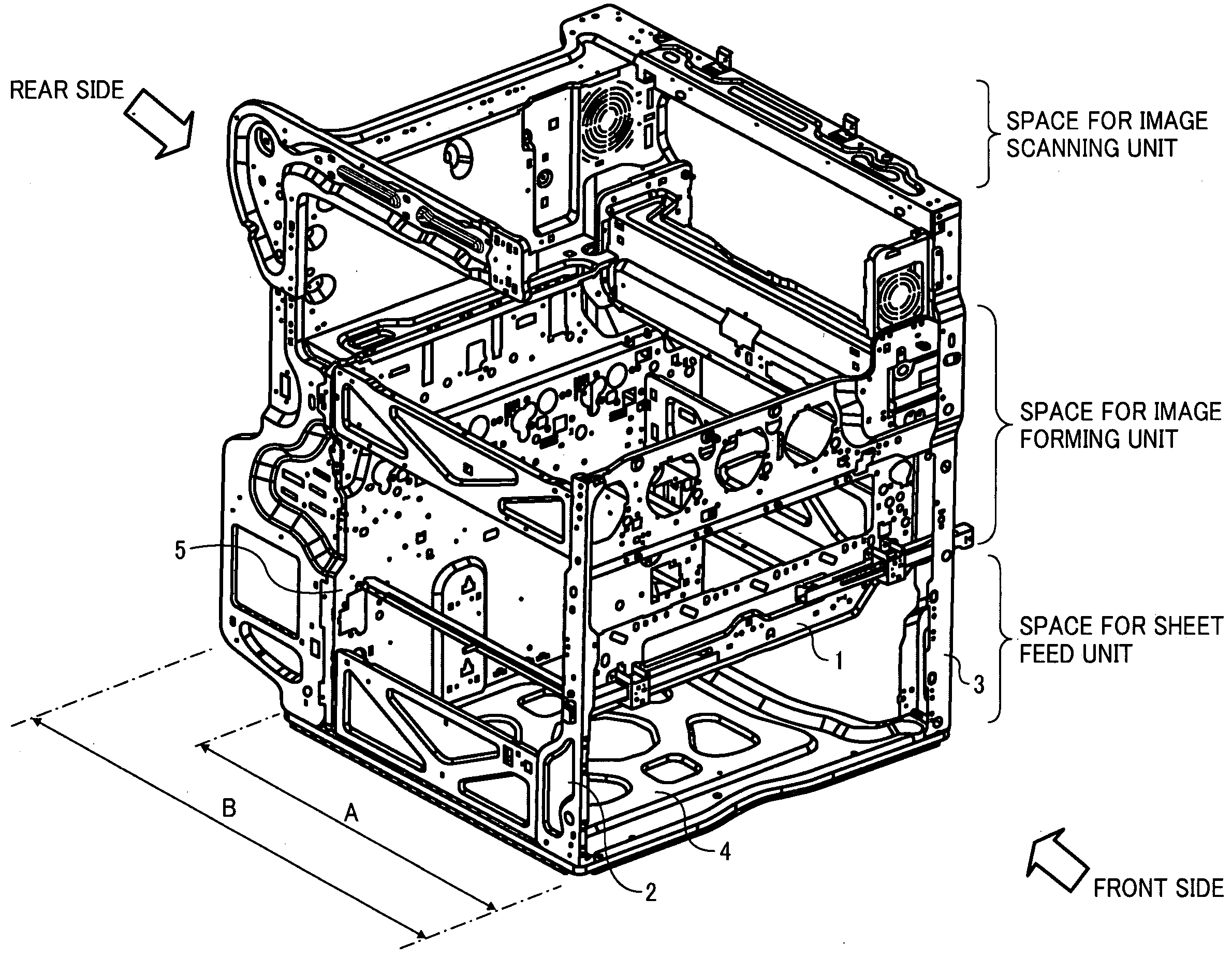 Frame and image forming apparatus using the frame