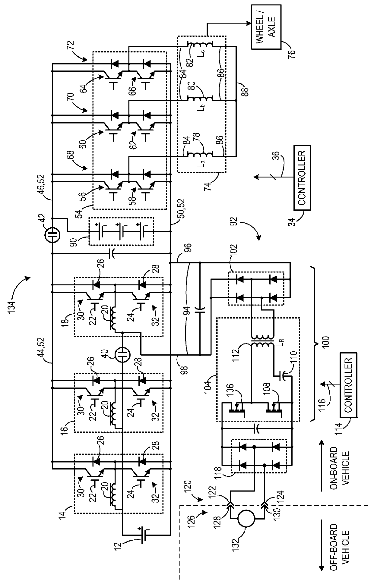 Apparatus for transferring energy using onboard power electronics with high-frequency transformer isolation and method of manufacturing same
