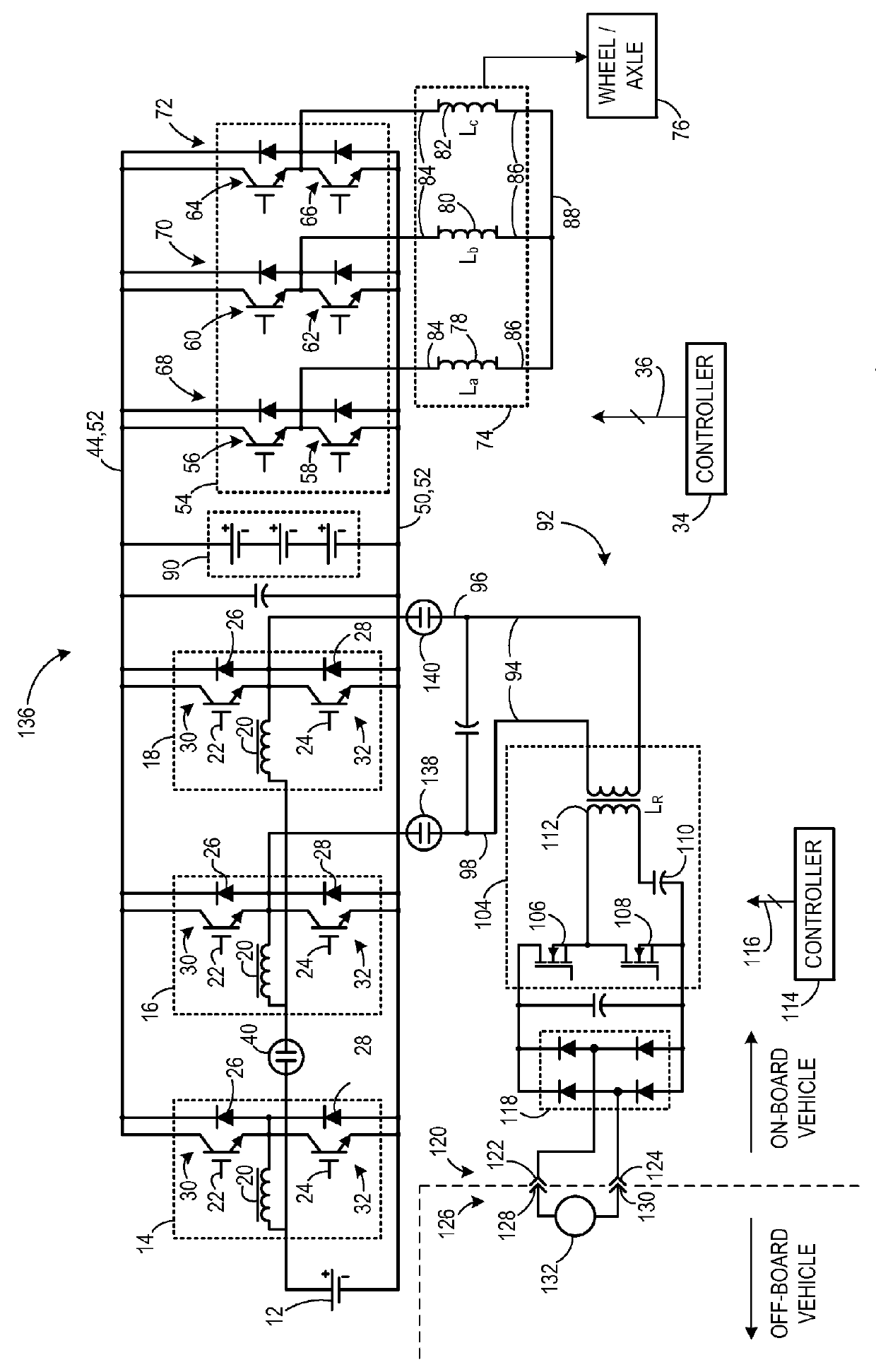 Apparatus for transferring energy using onboard power electronics with high-frequency transformer isolation and method of manufacturing same