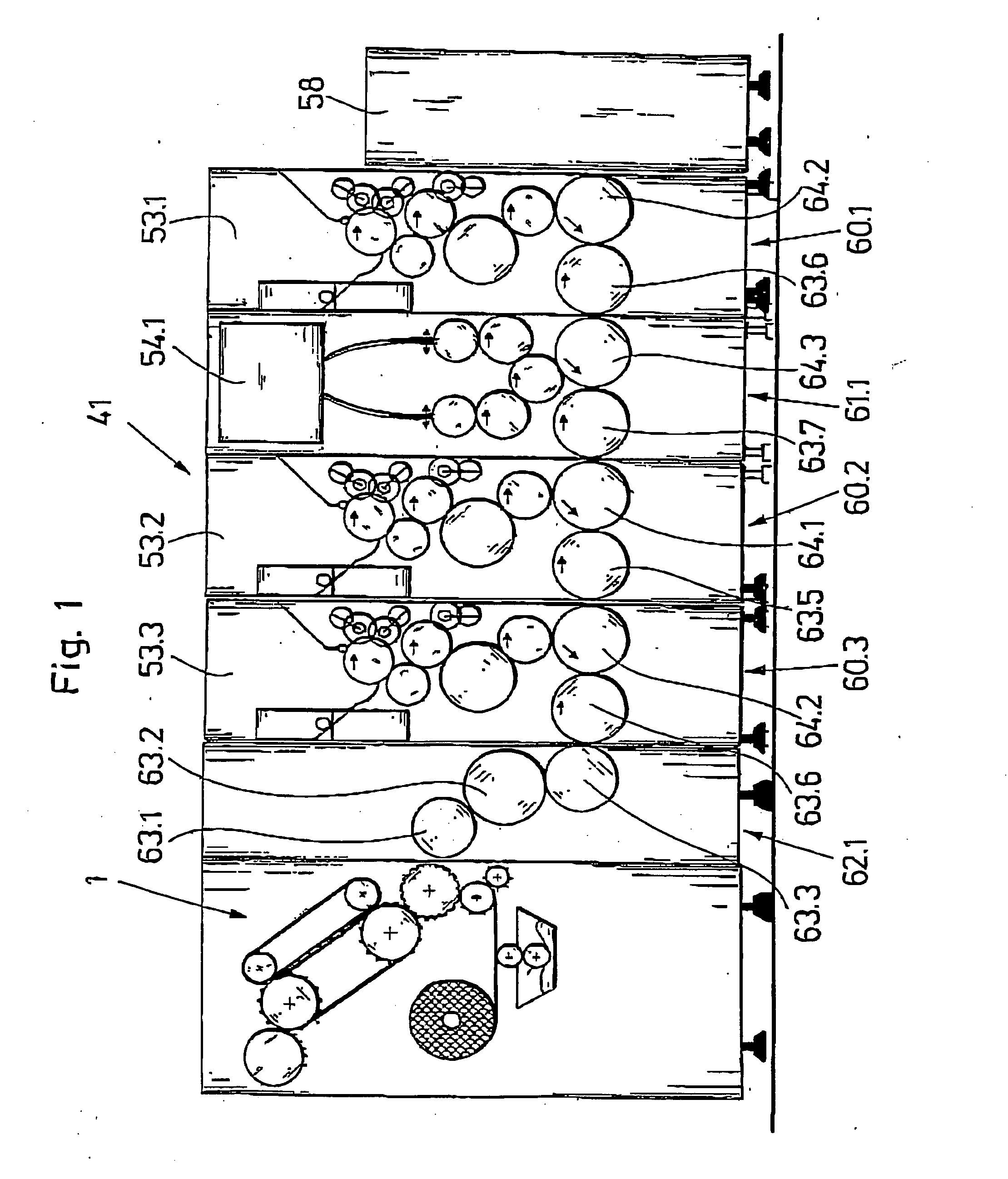 Device for wrapping groups of filter segments with a wrapping material for producing multi-segment filters of the tobacco industry and multi-segment filter production device