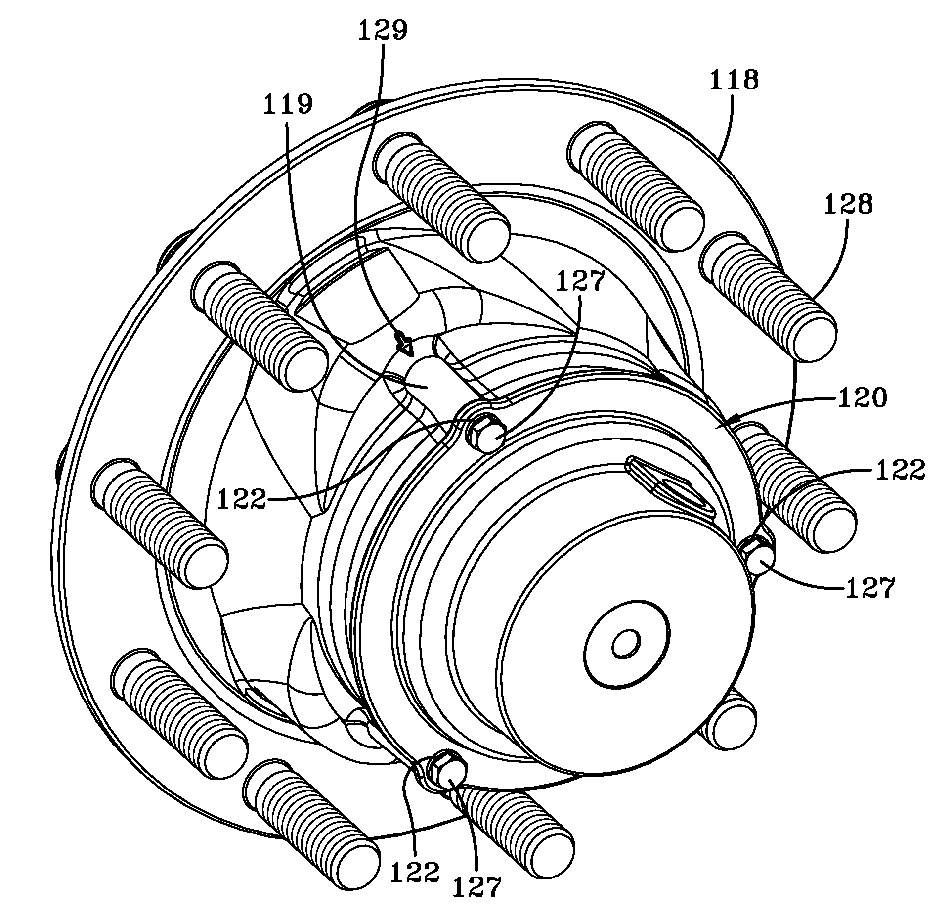 Wheel hub with lubricant fill port