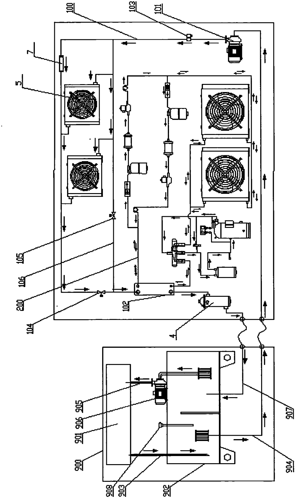 Industrial temperature control thermostat with adjustable pressure relief valve hydraulic bypasses