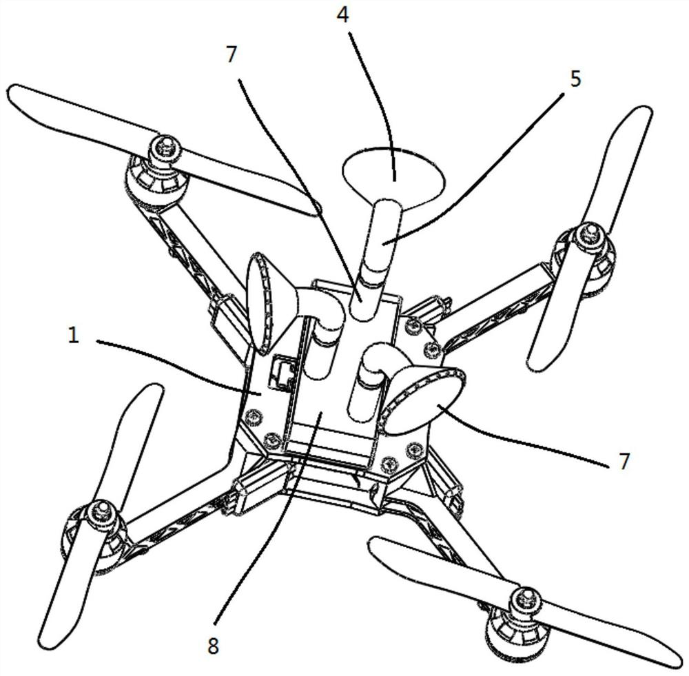 Efficient spraying device based on unmanned aerial vehicle technology and operation method