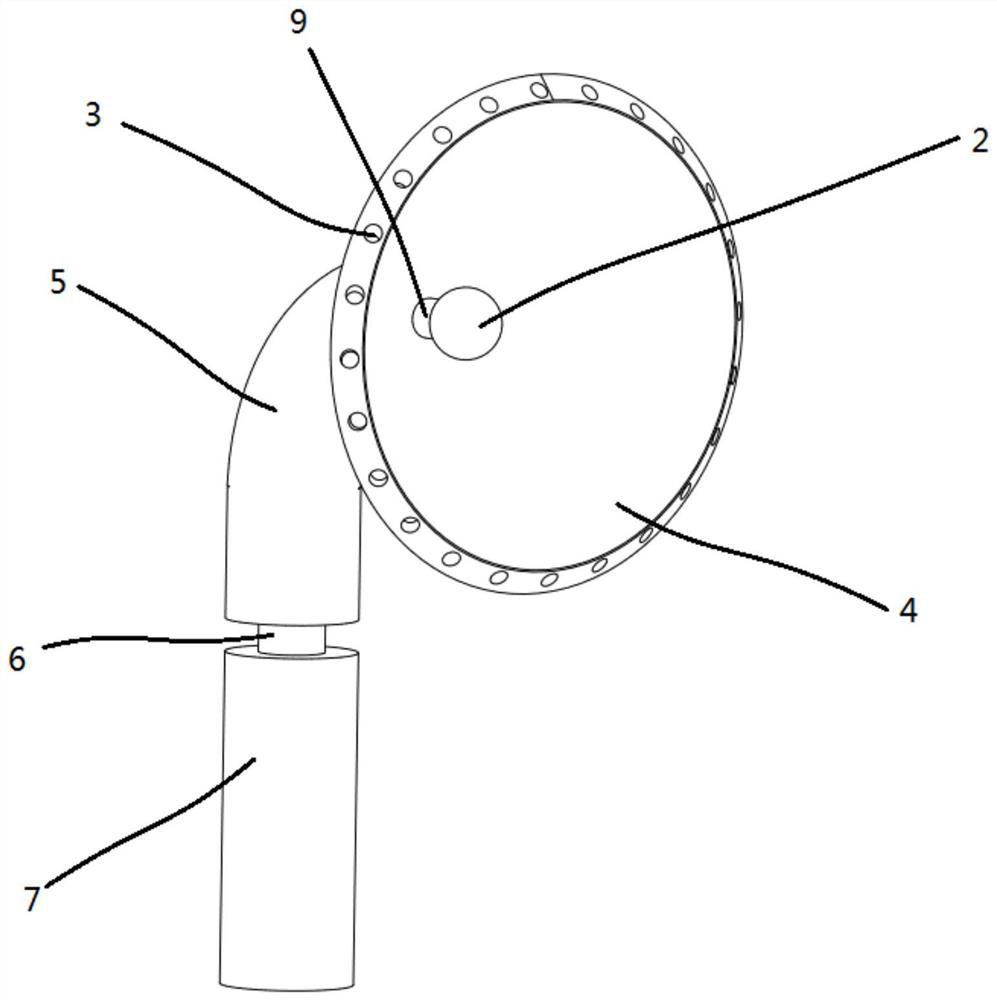 Efficient spraying device based on unmanned aerial vehicle technology and operation method