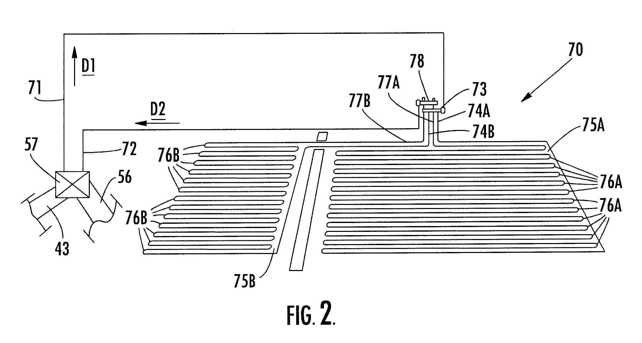 Heating and cooling system using frictional air heating