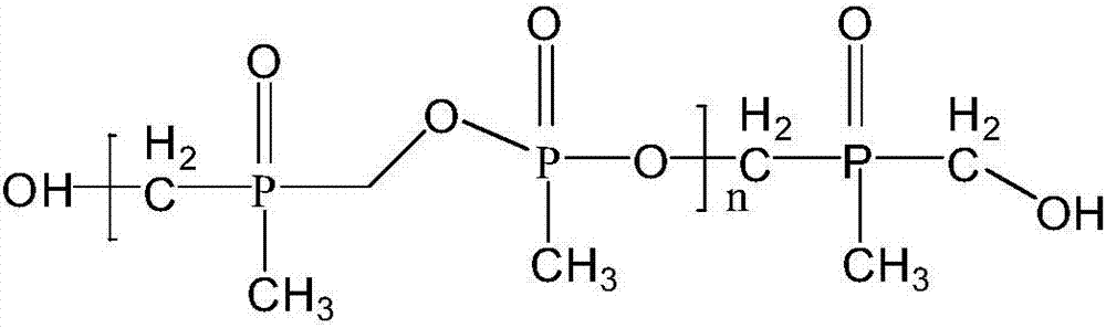 Oligomer type high-phosphorous-content polyphosphonate halogen-free flame retardant and preparation method thereof