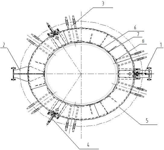 Construction method of a bolt-type lifting ring beam