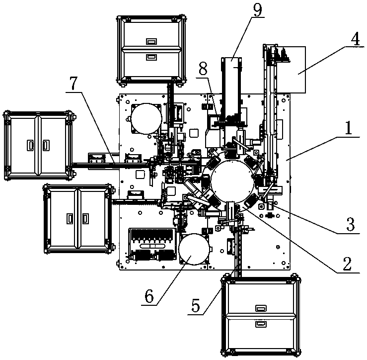 Automatic assembling machine for buckle handles