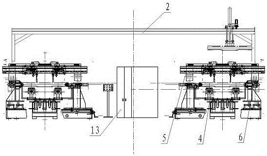 Axle housing body straight slit automatic welding production line and control method thereof