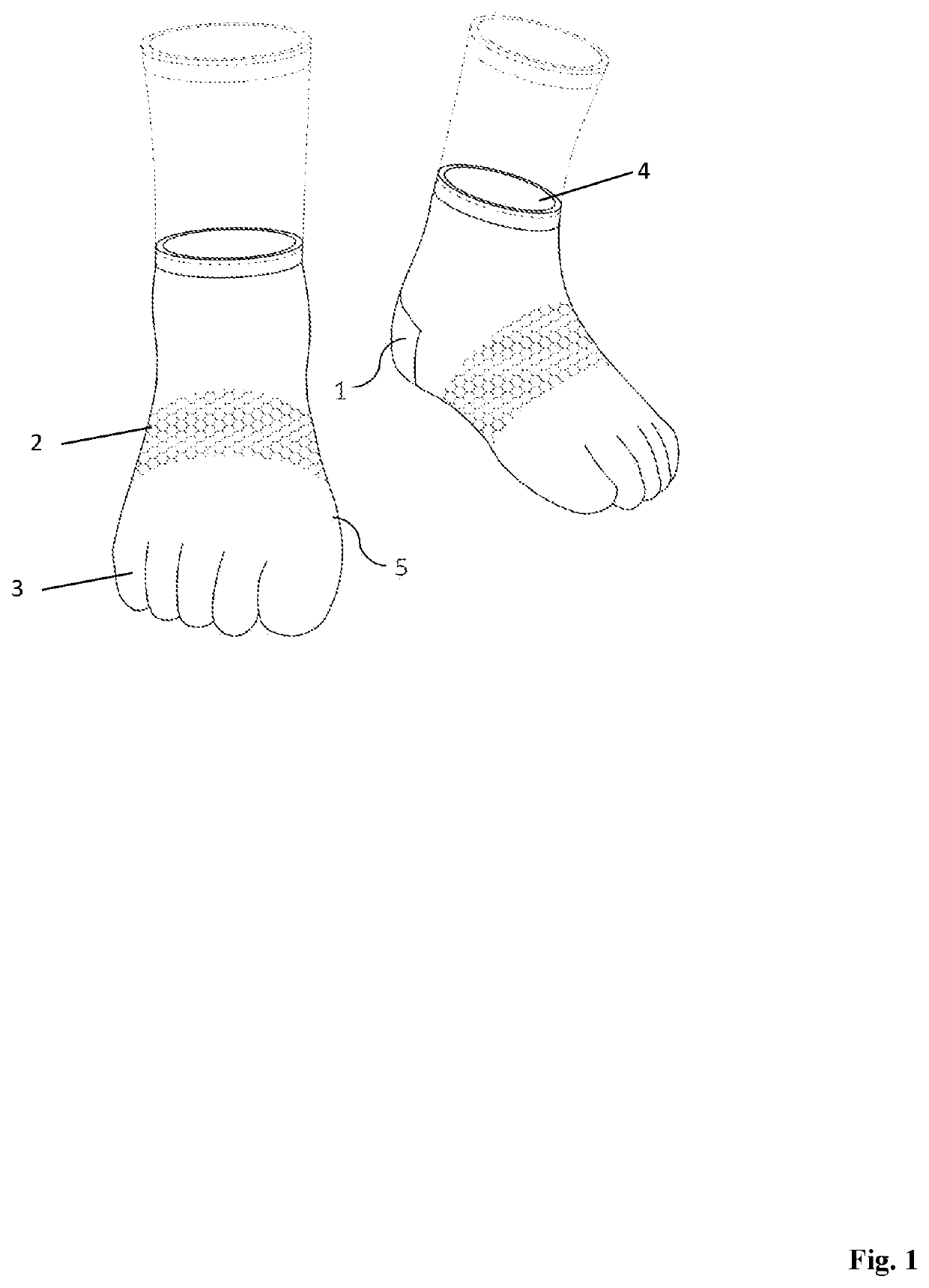 5 Finger Socks with Compression Zones