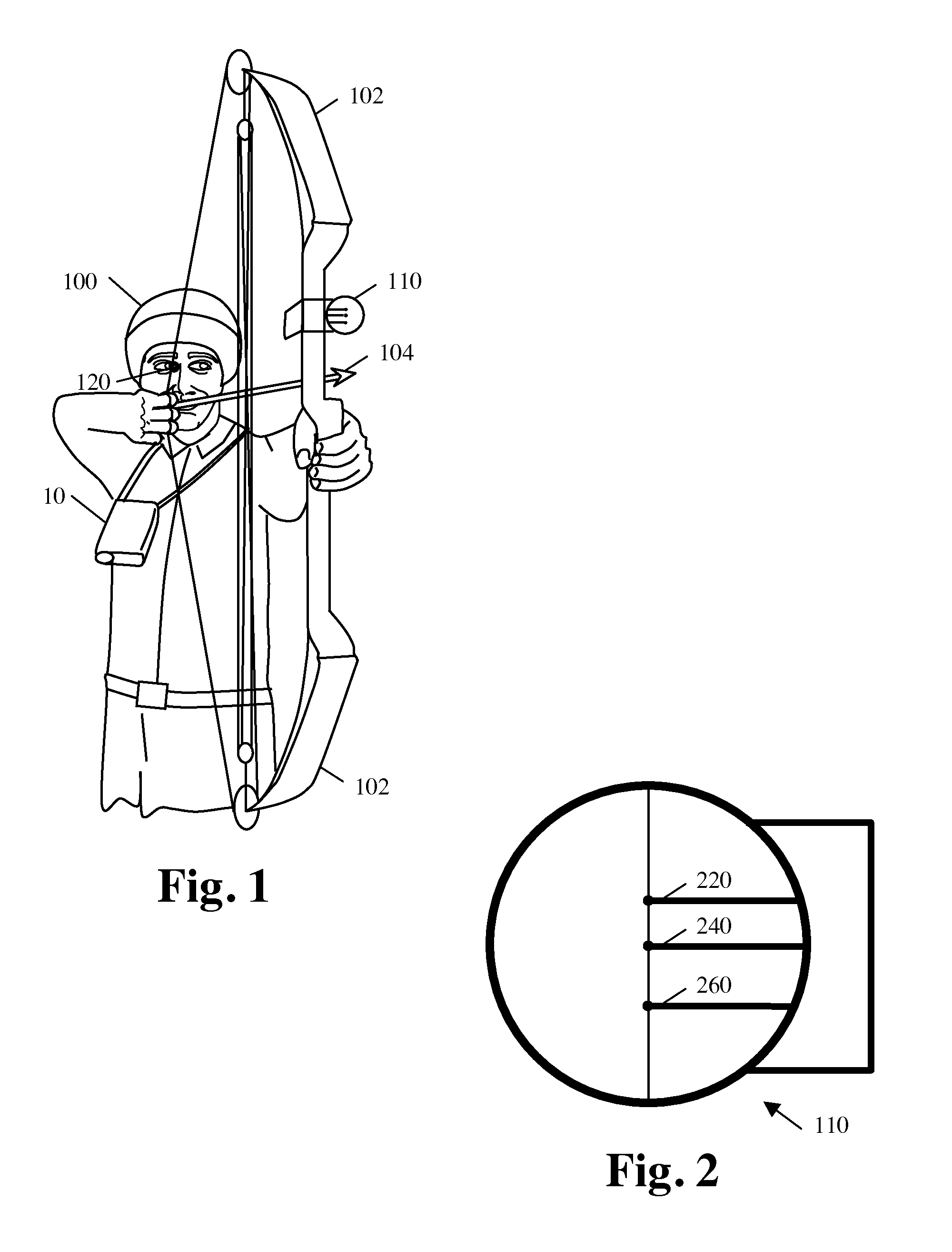 Display, device, method, and computer program for indicating a clear shot