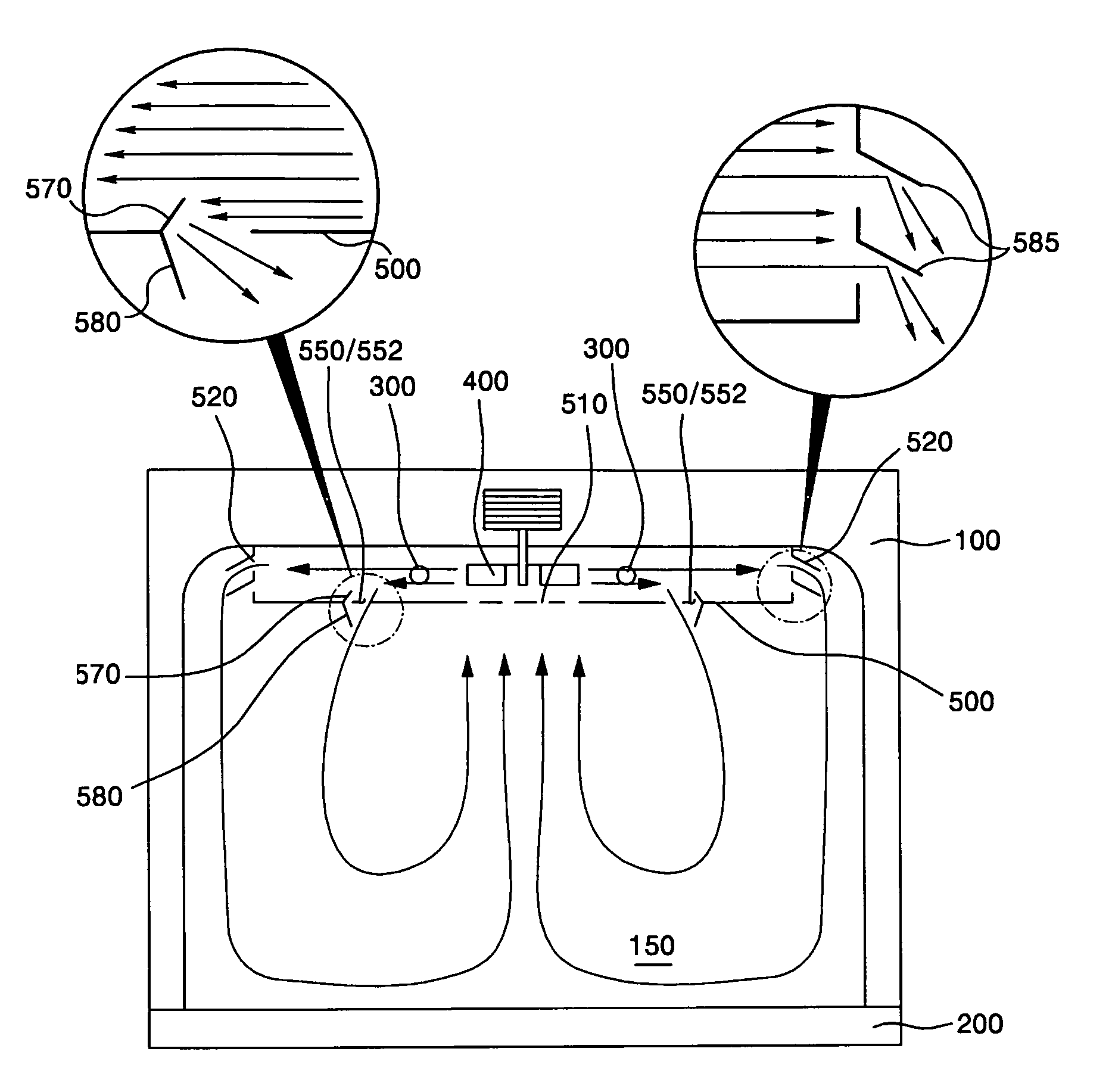 Electric oven having convection cover formed with sub-outlets