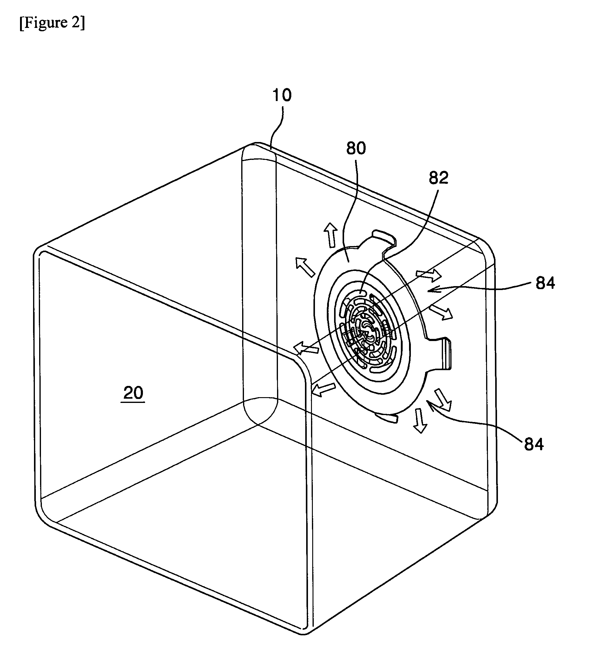 Electric oven having convection cover formed with sub-outlets