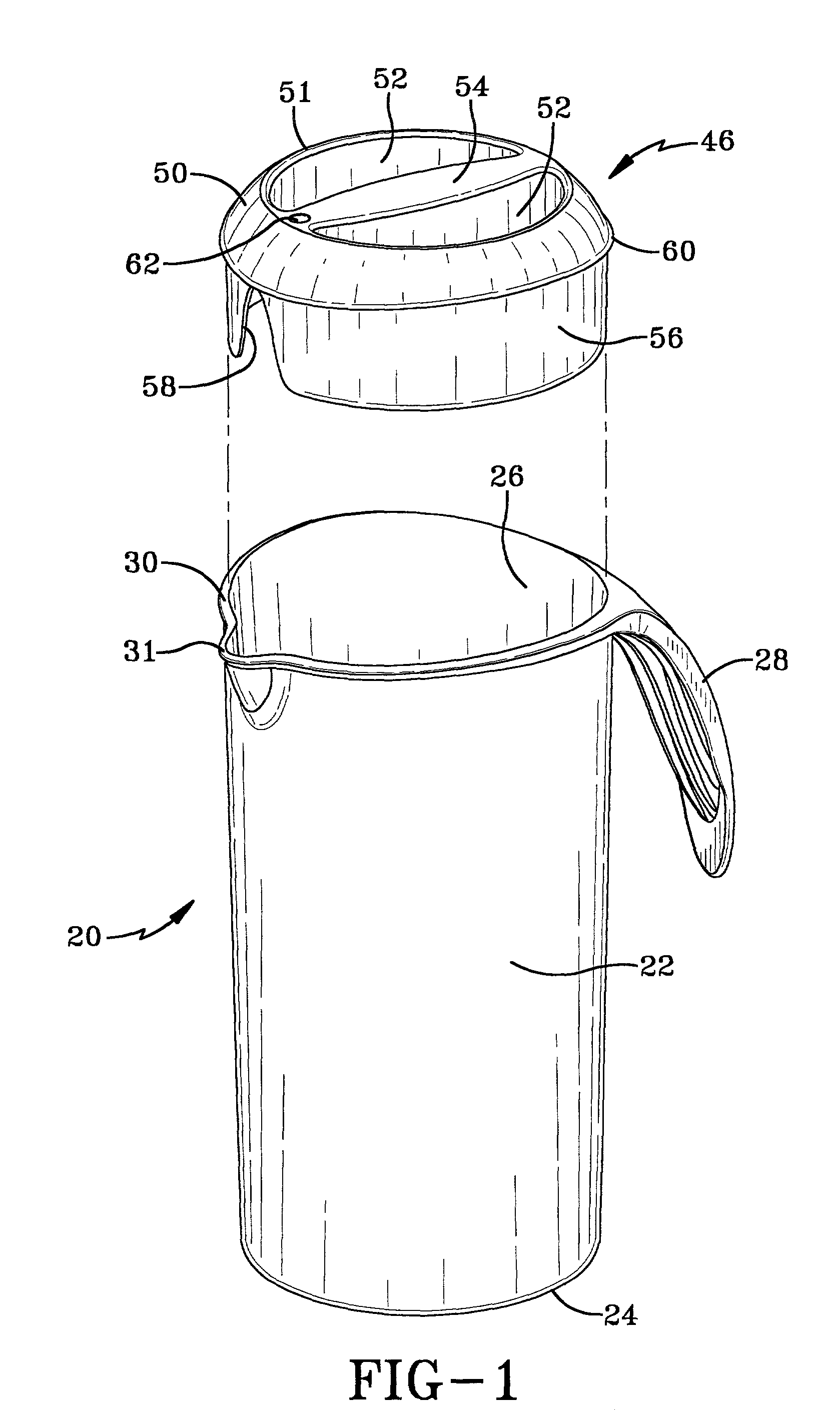 Combination bottle holder and pitcher type container