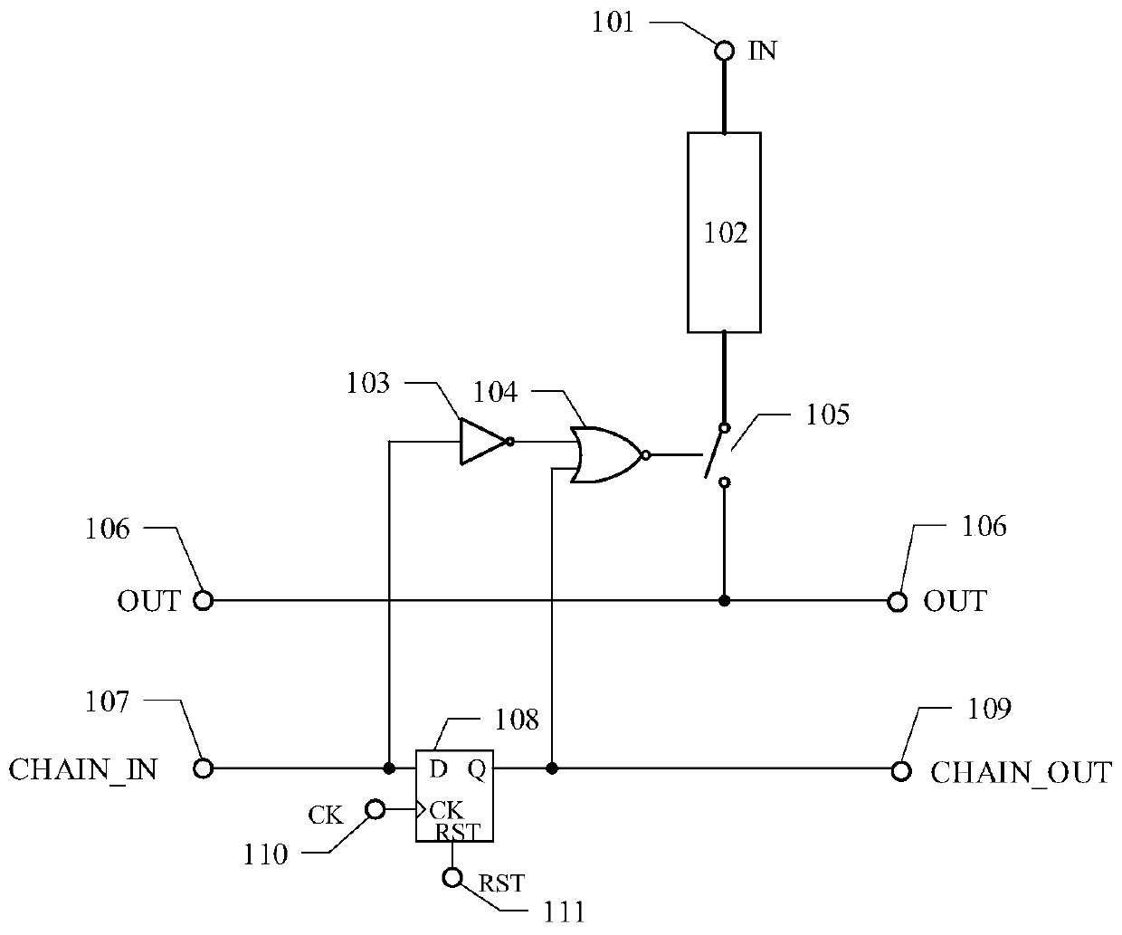 Analog signal reading circuit array with variable output channel number and reading method