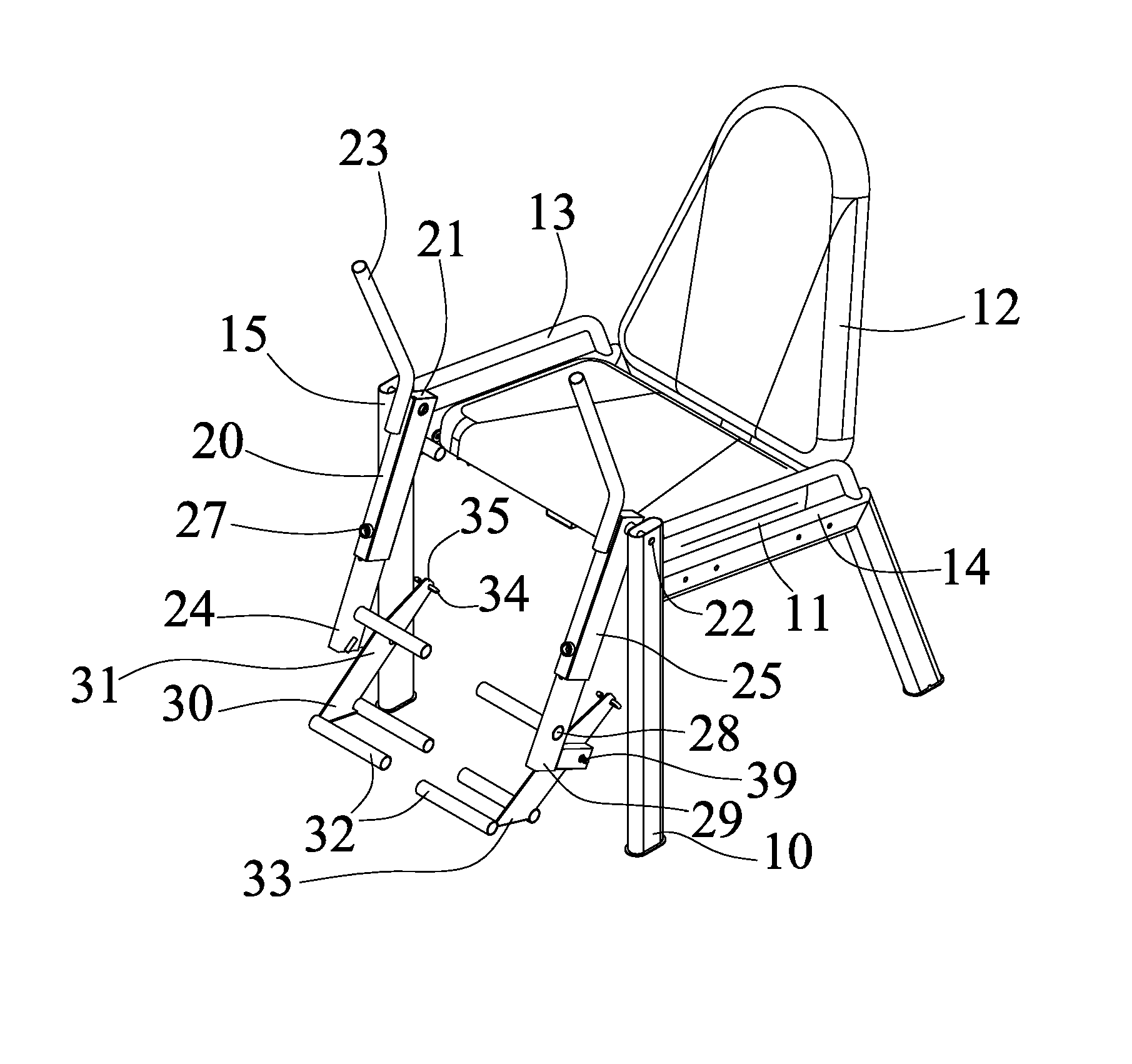 Rehabilitation or exercising chair device