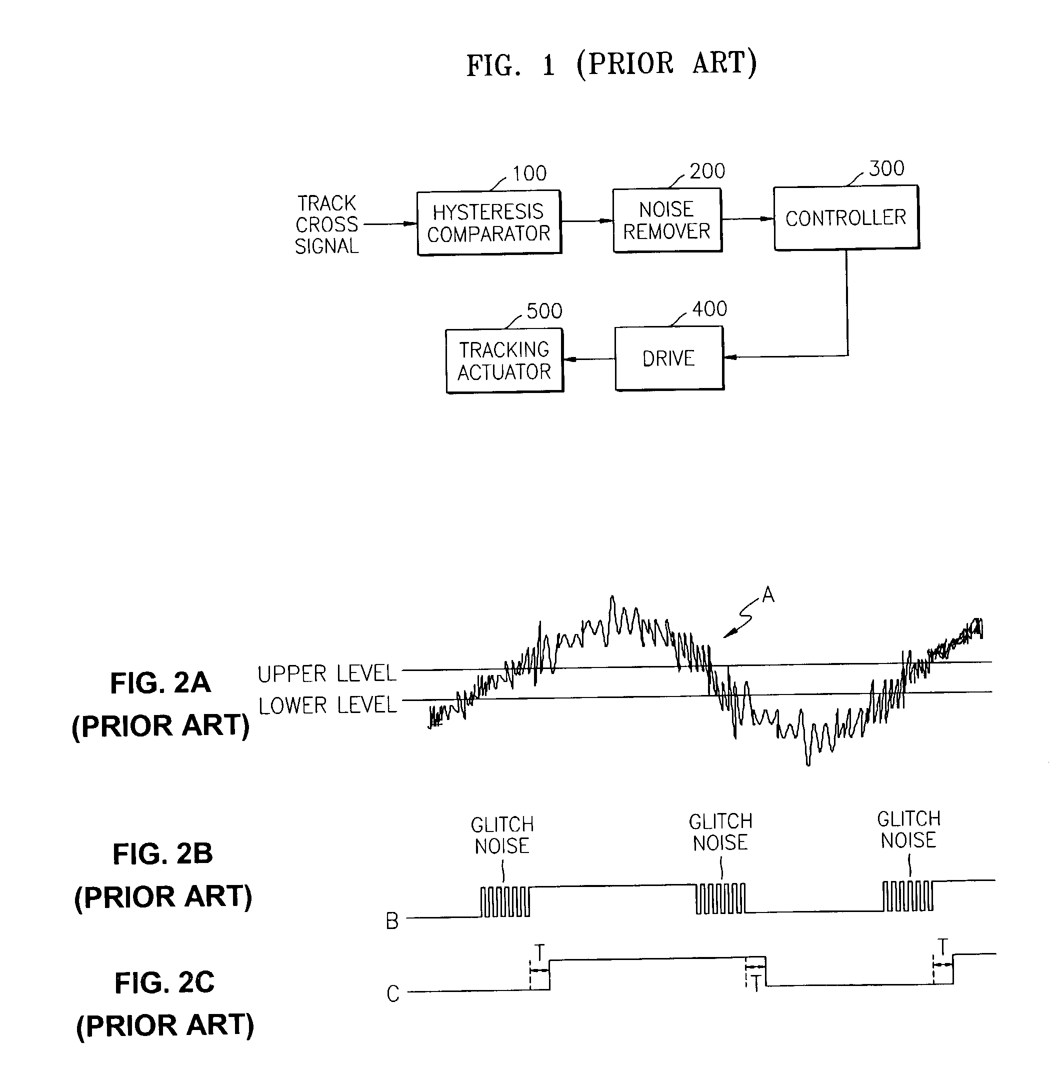 Method and apparatus for canceling glitch noise from track cross signal