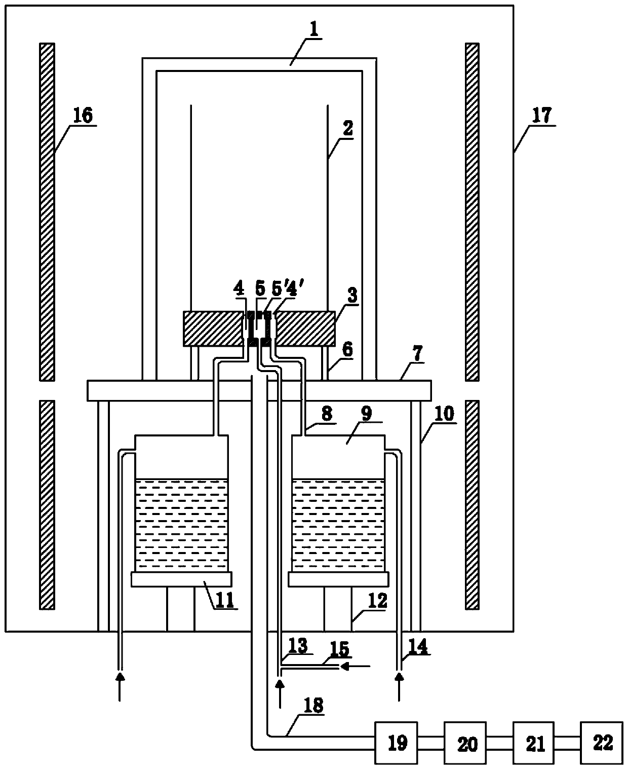 A device for uniformly depositing cvdzns bulk materials on both sides