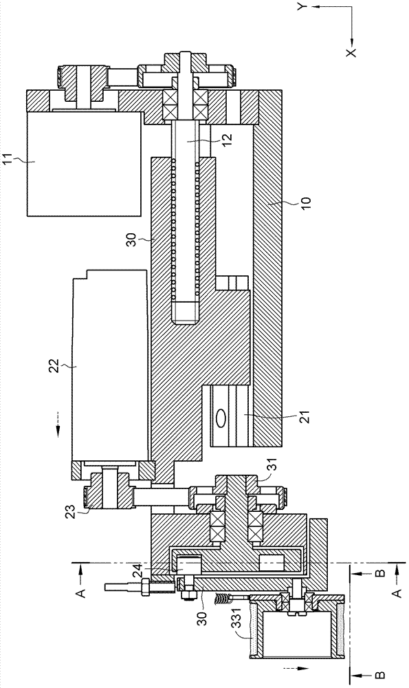 Drill lip automatically sticking and adhering device