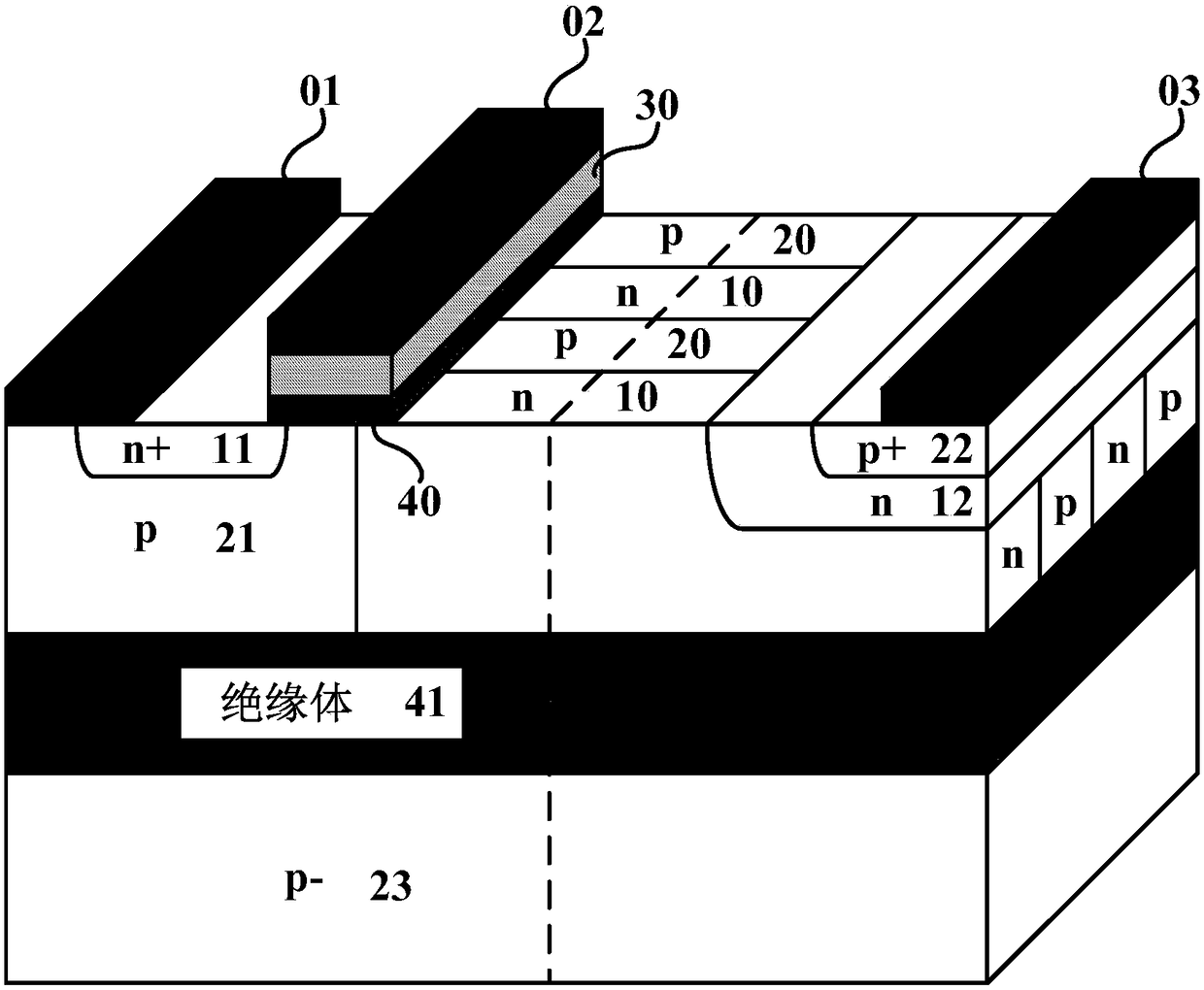 High-speed superjunction lateral insulated gate bipolar translator