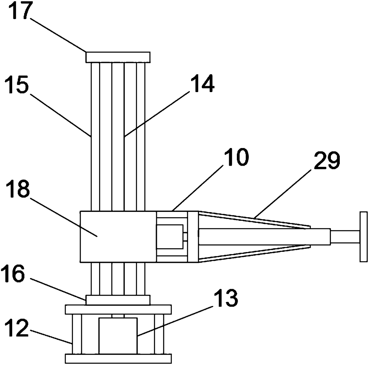 Fruit picking device for high branches of fruit trees