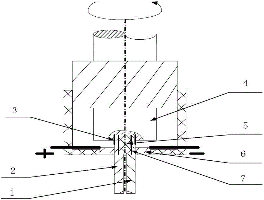 A bipolar electrode device for EDM hole machining of insulating ceramic materials