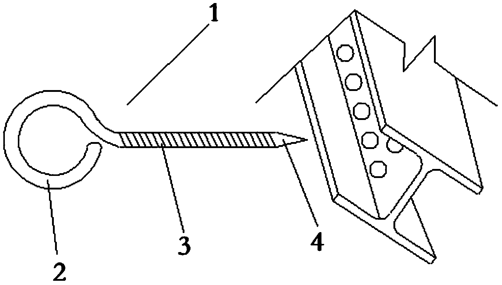 Device for rapidly tying and untying cable wind rope on steel component