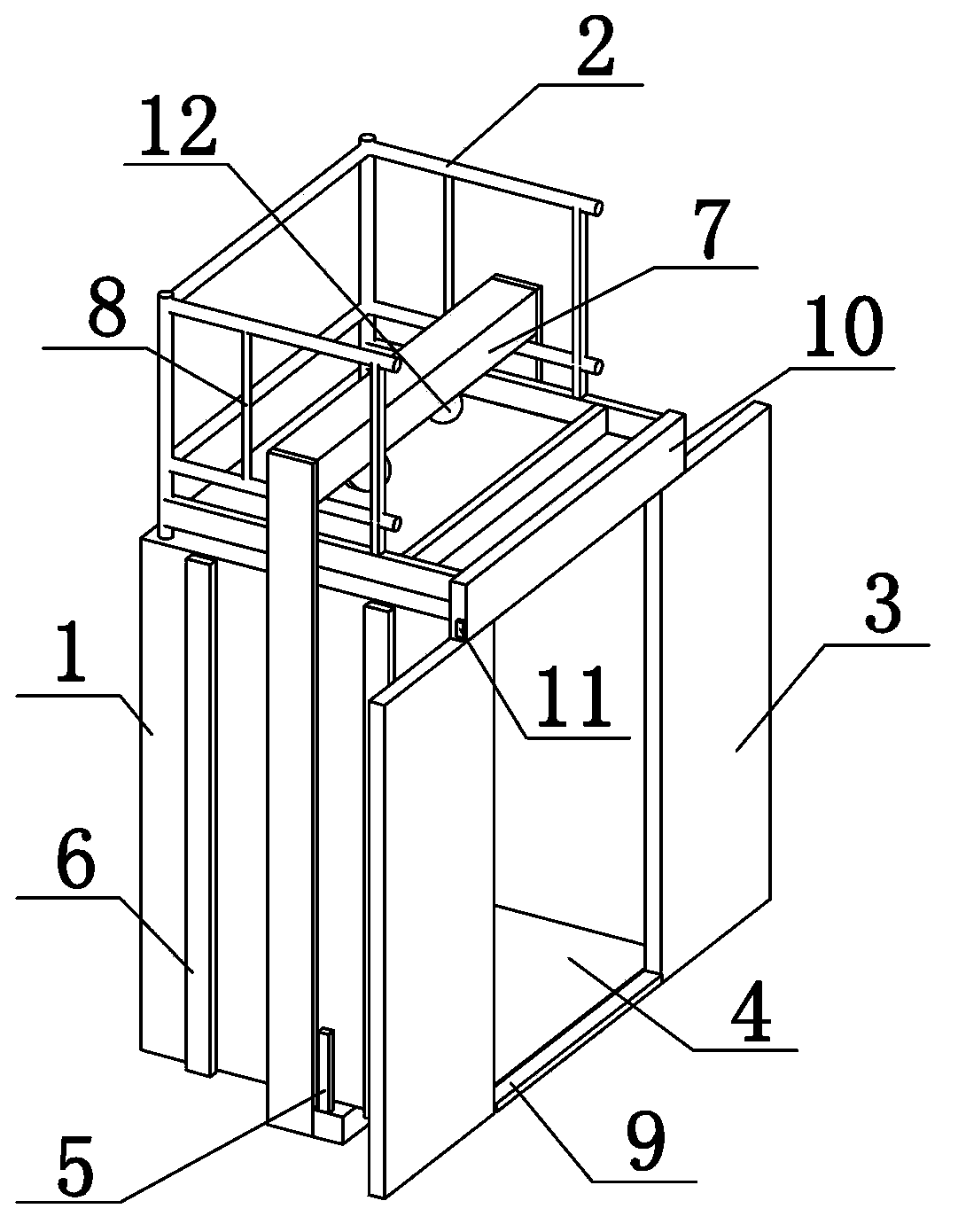 Elevator car with telescopic pedal