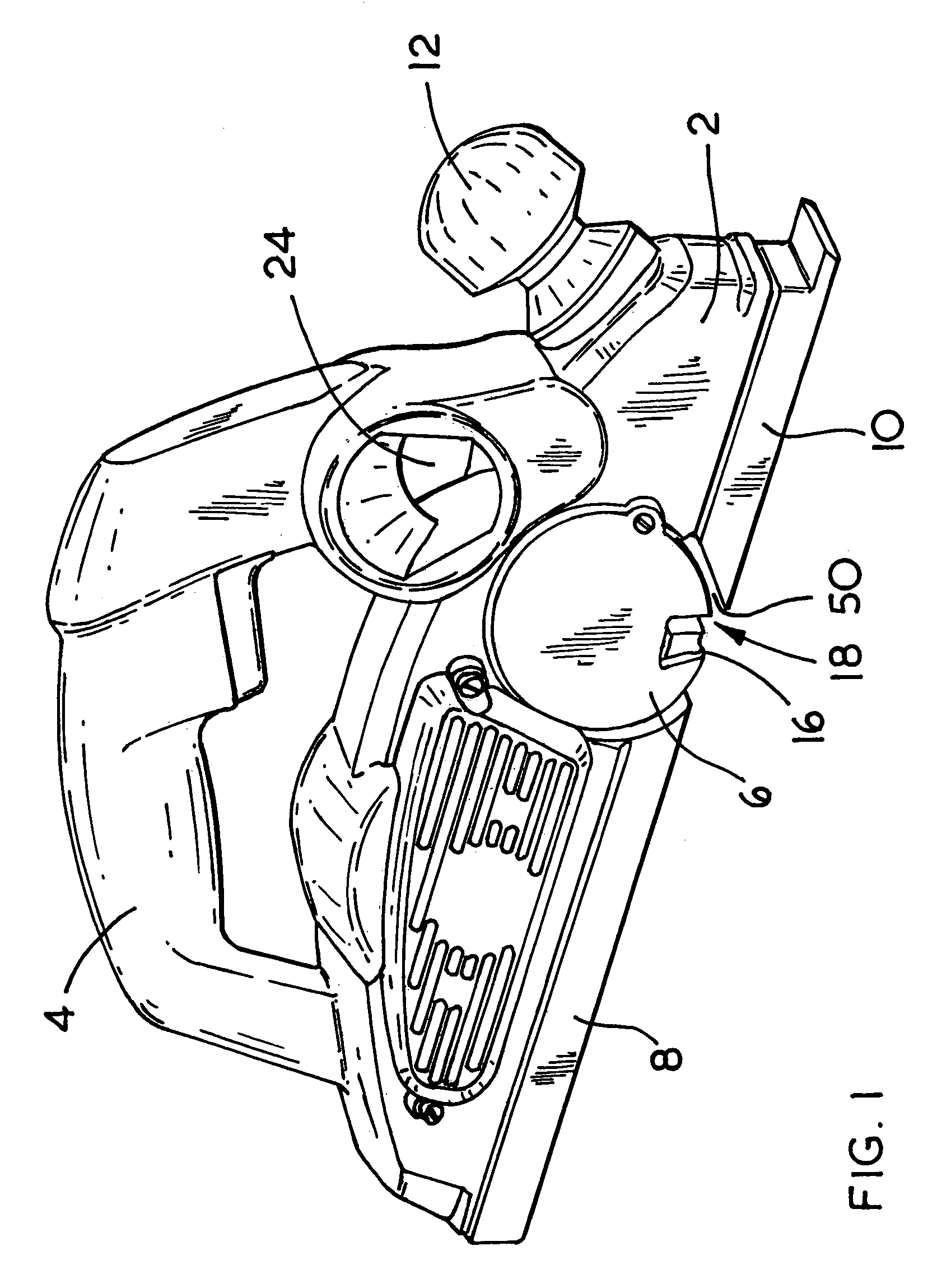 Debris collection container for a planer