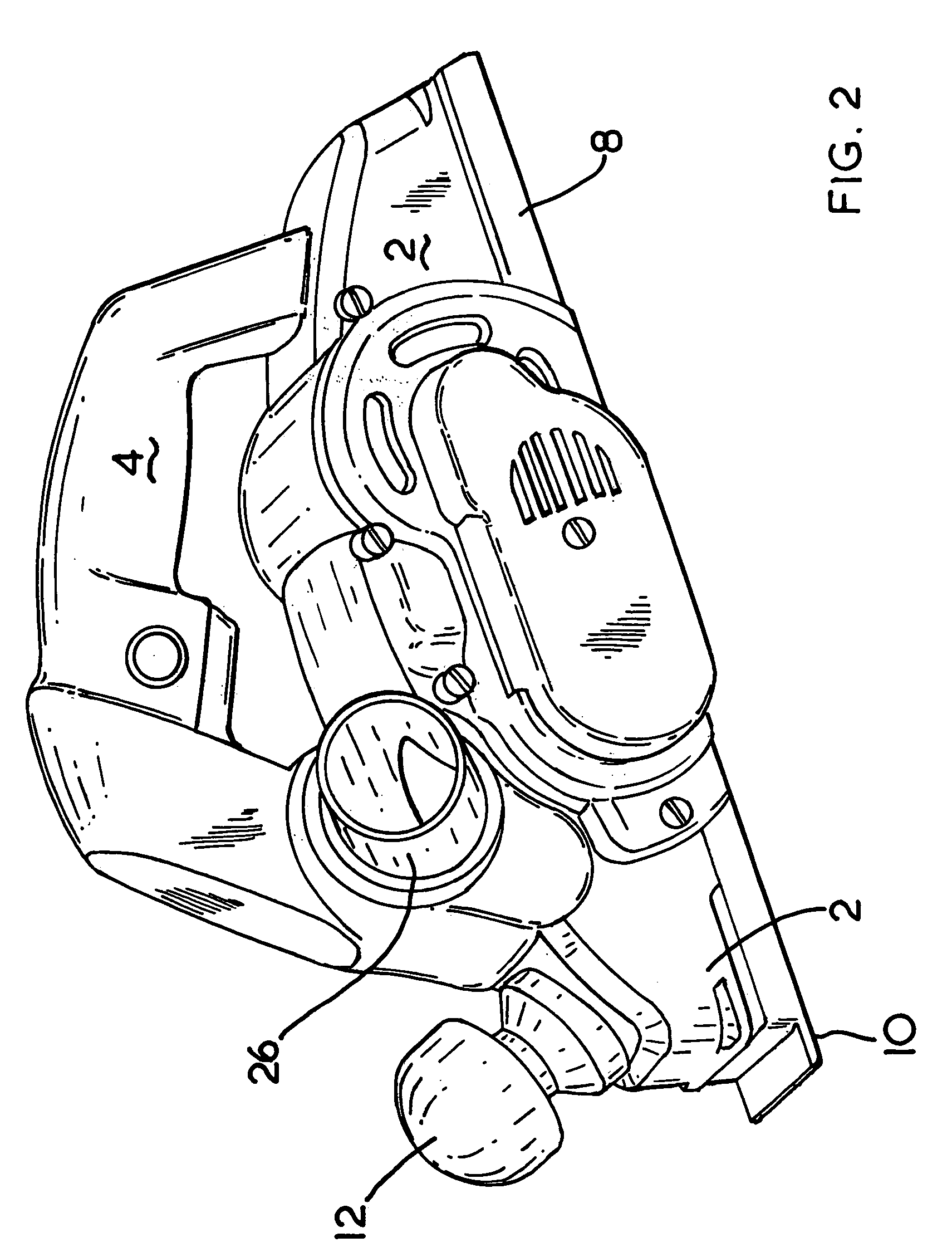 Debris collection container for a planer