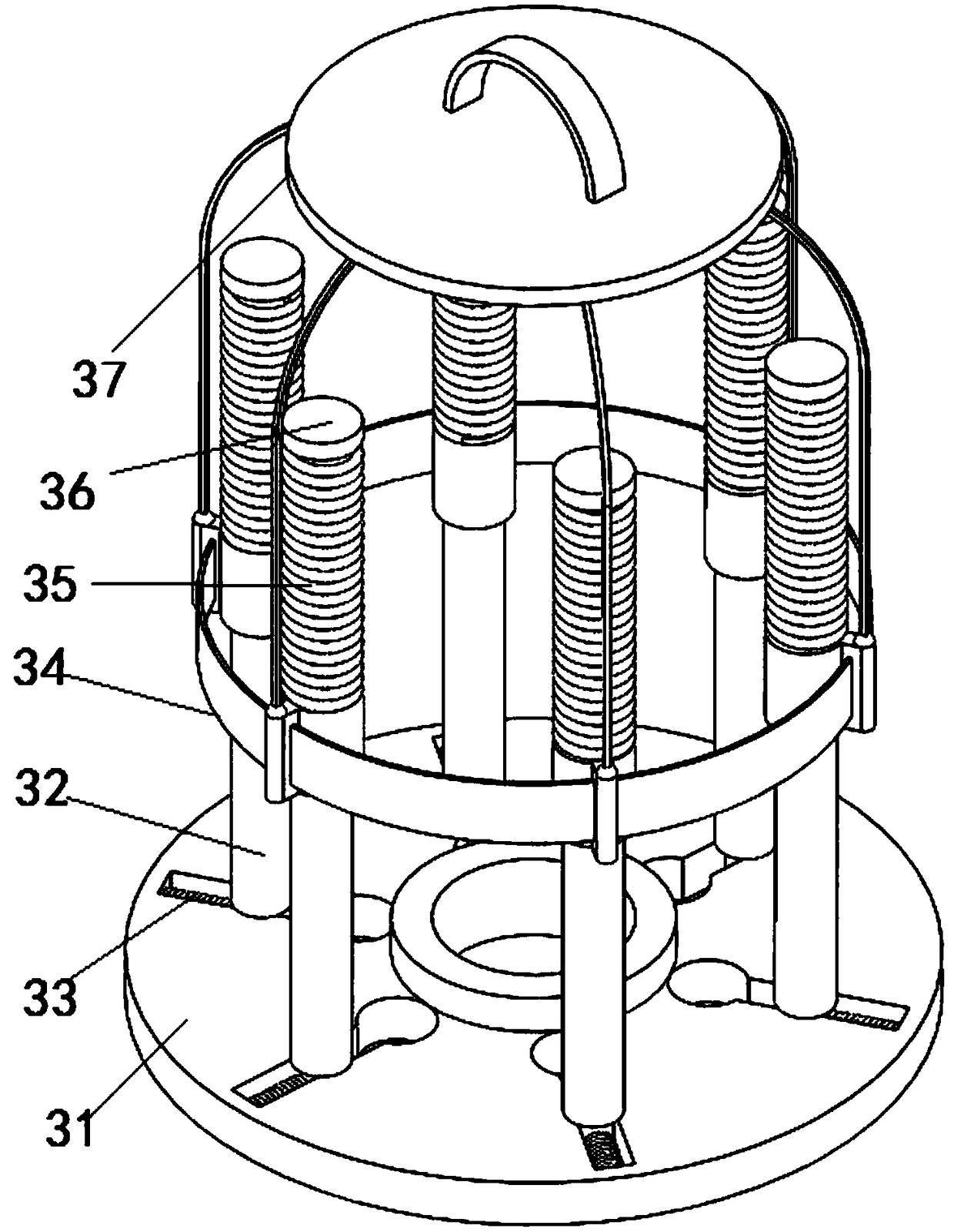 Fixing structure for preventing infusion set from falling off