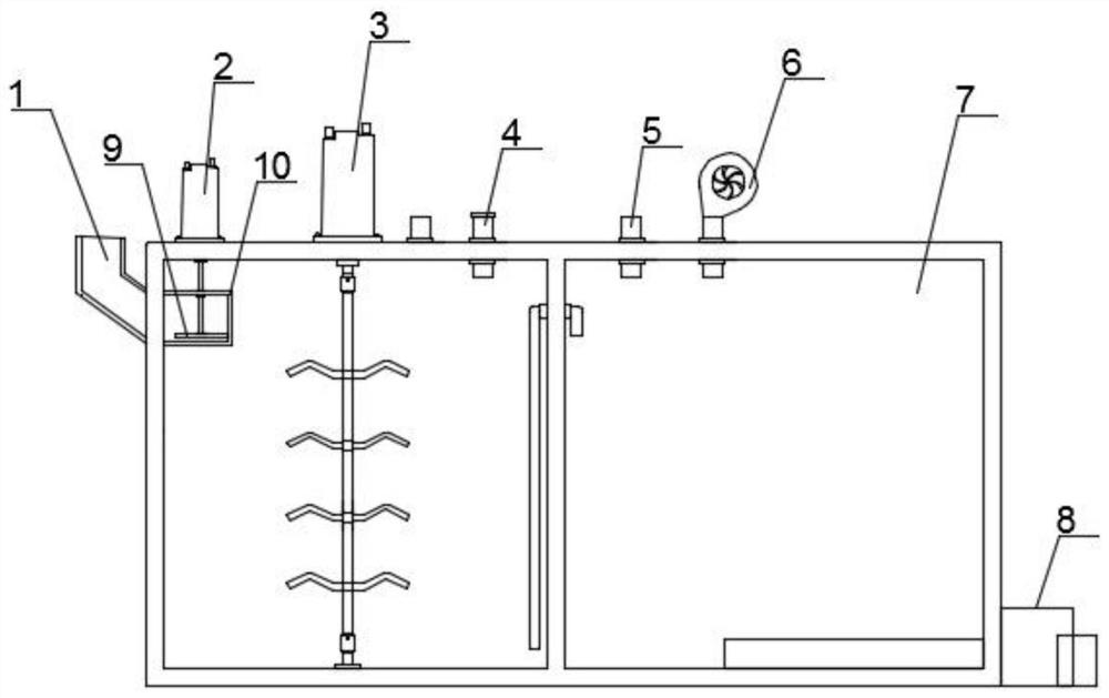 Device for preparing high-organic carbon fertilizer from kitchen waste